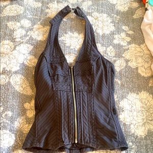 Zipper Vest Top